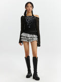 Frill-Layered Mini Skirt CD321